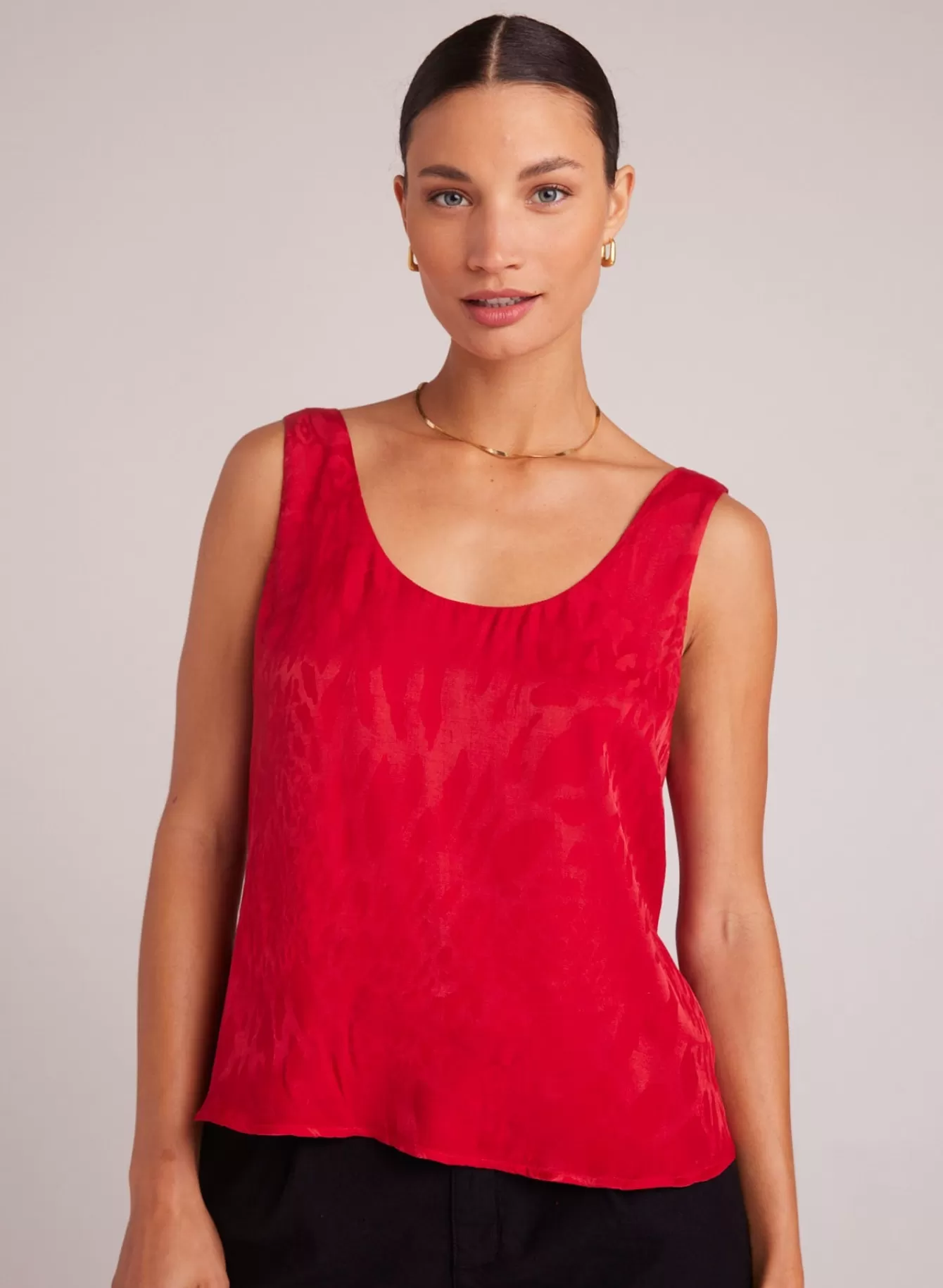 Bella Dahl Sleeveless-Scoop Neck Tank - Summer Rouge