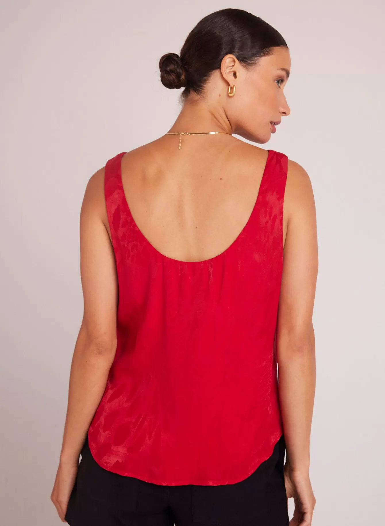 Bella Dahl Sleeveless-Scoop Neck Tank - Summer Rouge