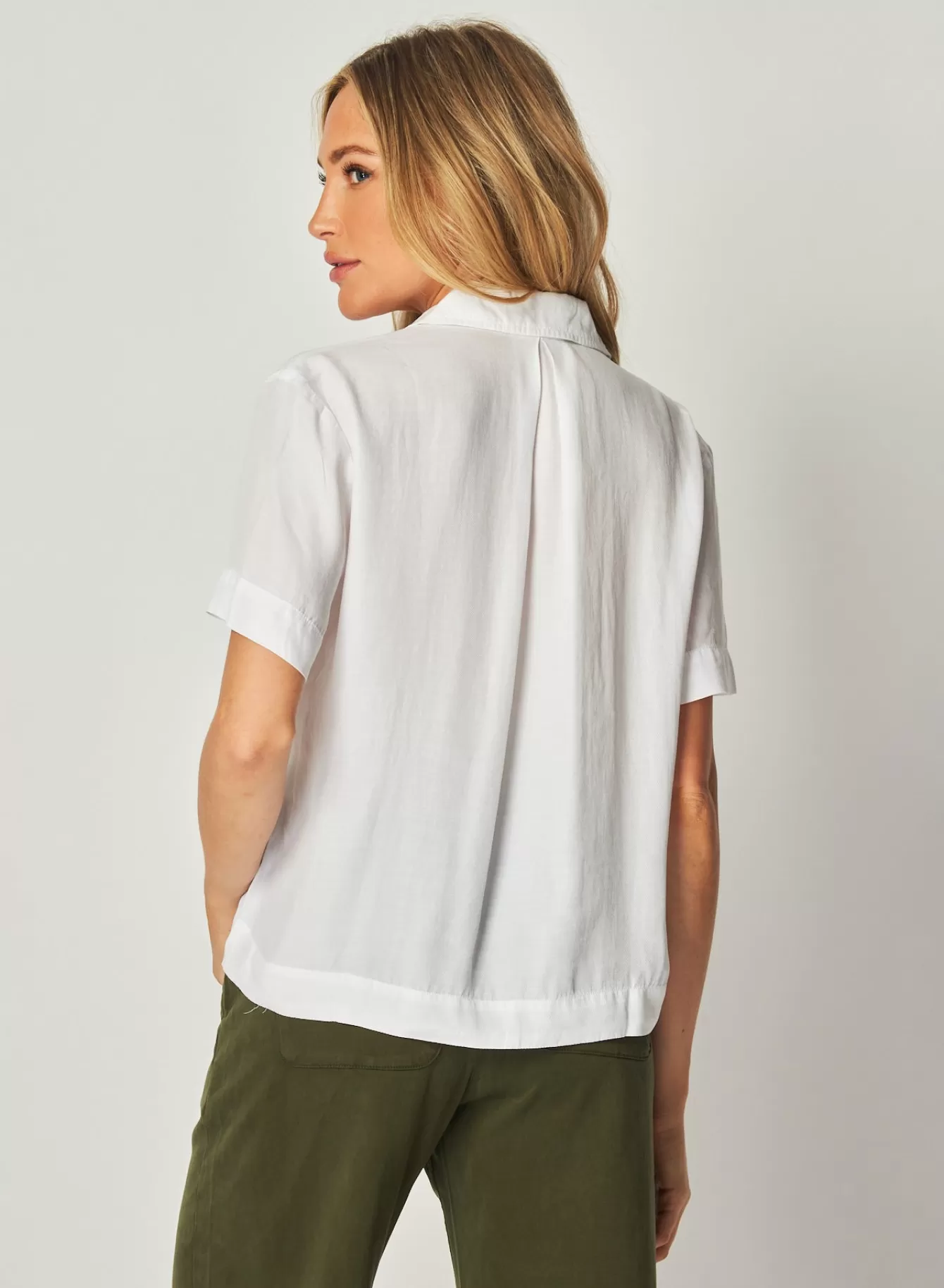 Bella Dahl Short Sleeve-Short Sleeve Flowy Button Down -