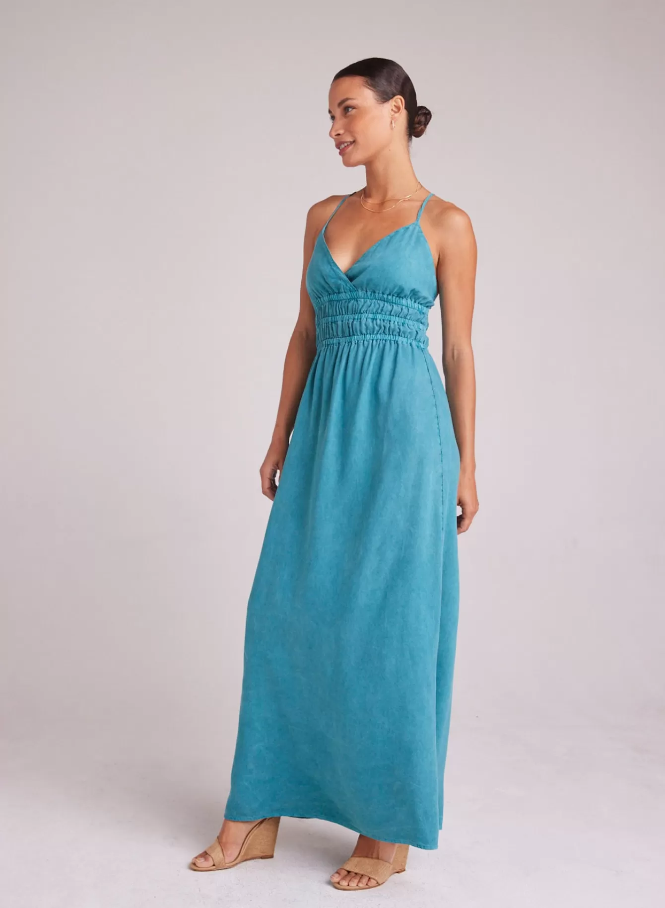 Bella Dahl Long Dresses-Smocked Cami Maxi Dress - Deep Azure