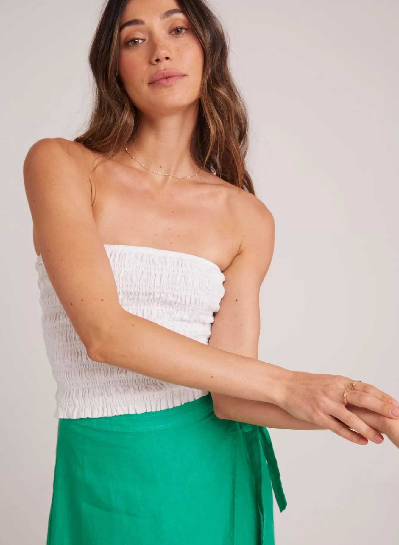 Bella Dahl Sleeveless-Smocked Tube Top -