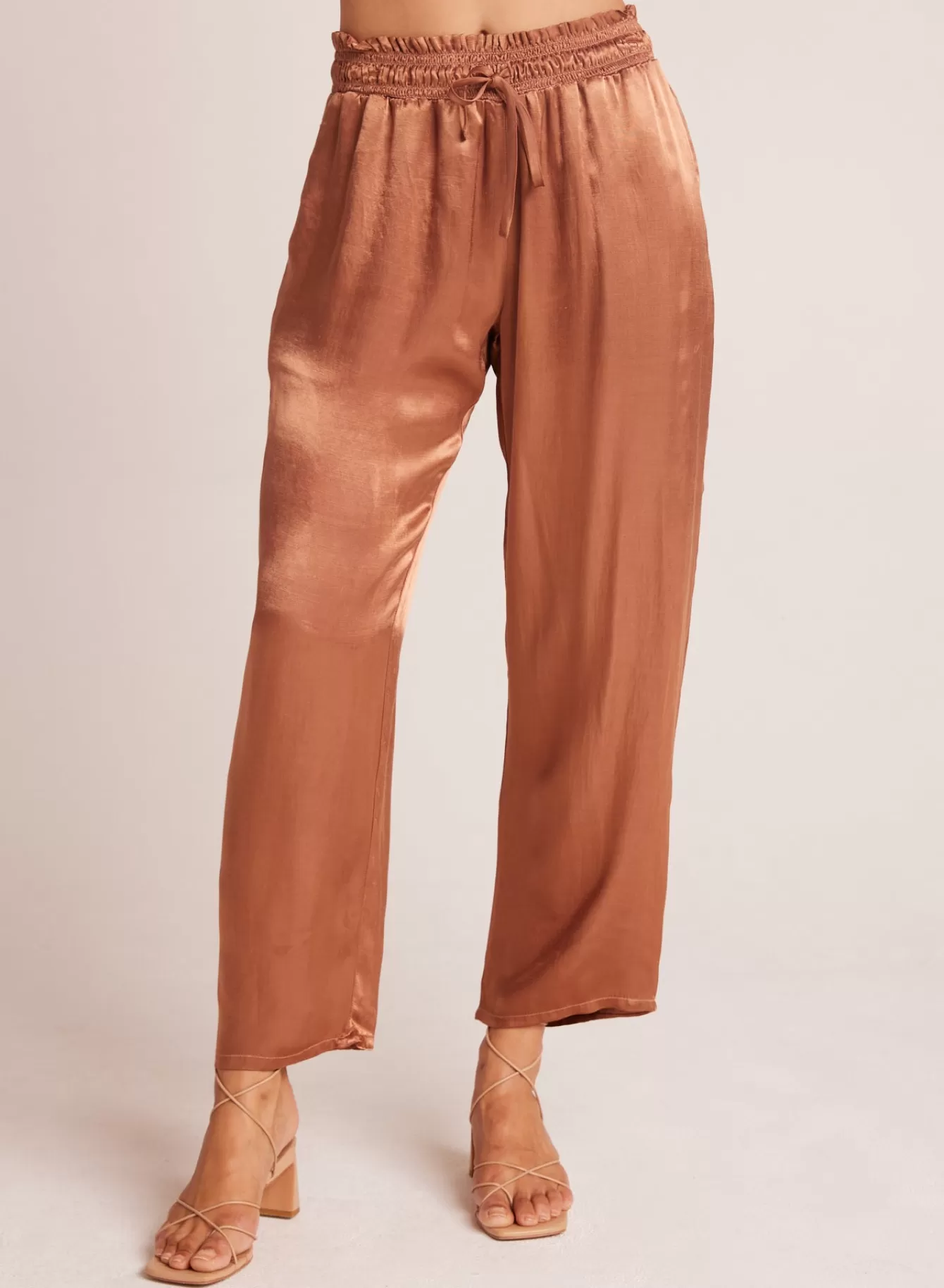 Bella Dahl Pants-Smocked Waist Trousers - Curacao Coconut