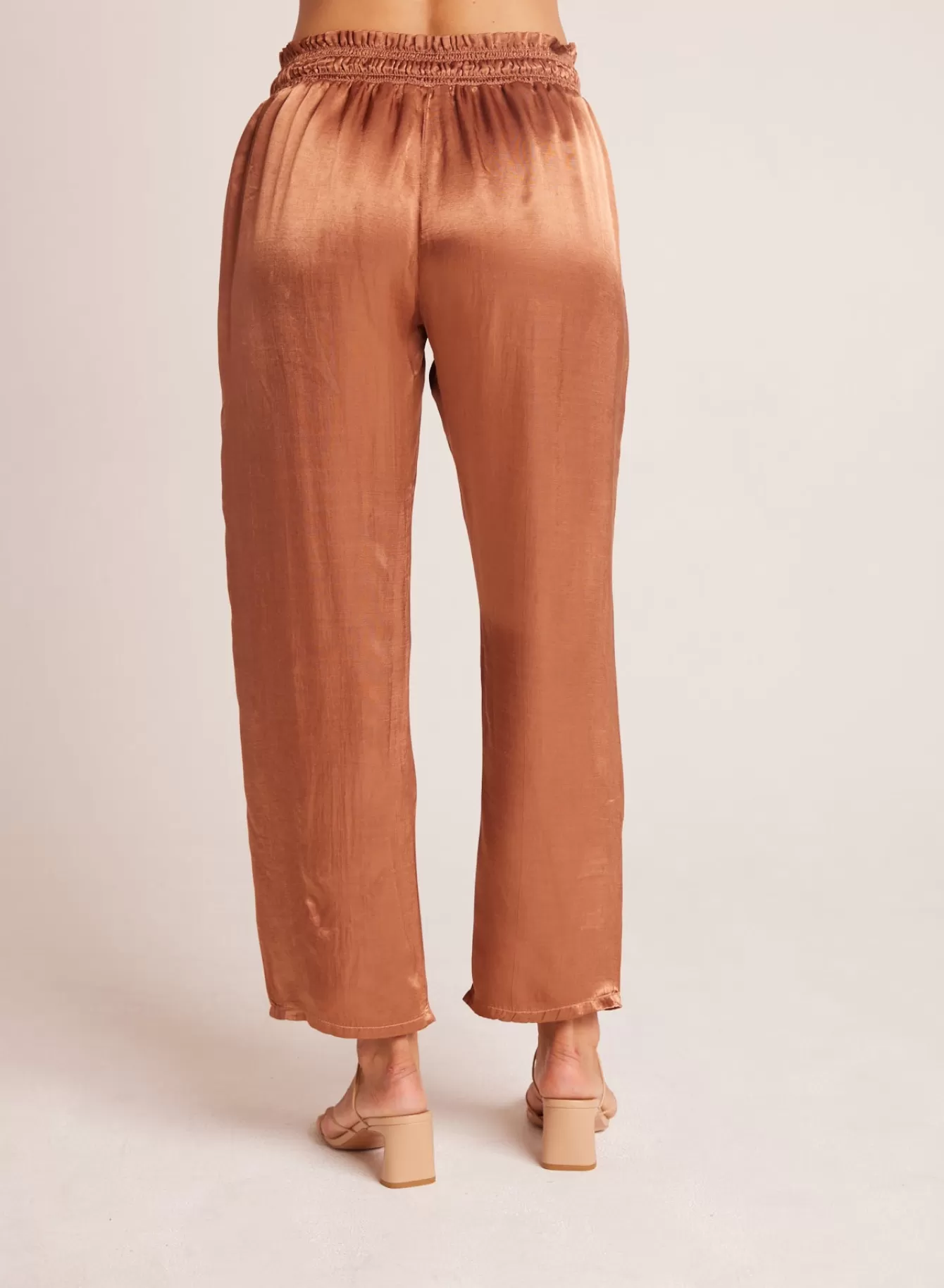 Bella Dahl Pants-Smocked Waist Trousers - Curacao Coconut