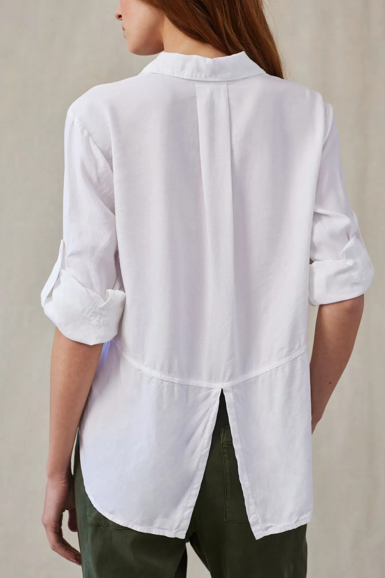 Bella Dahl Essentials Tops-Split Back Button Down -