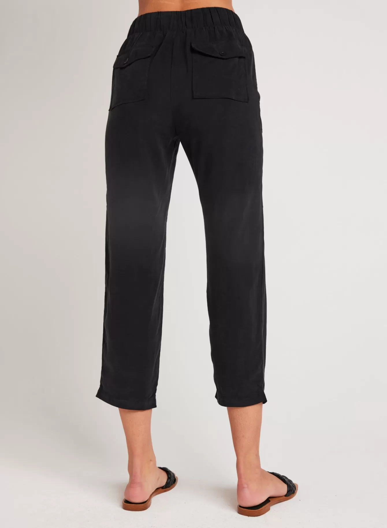 Bella Dahl Essentials Bottoms-Utility Tie Waist Trouser - Vintage Black