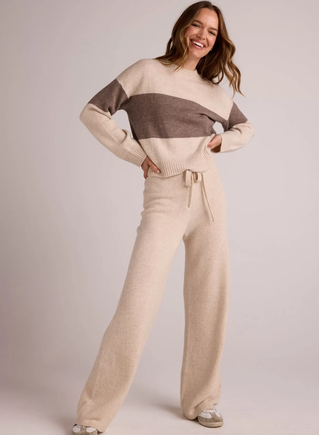 Bella Dahl Pants-Wide Leg Sweatpant - Ivory Oat